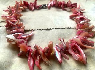 Collar Nácar Rosa y Blanco