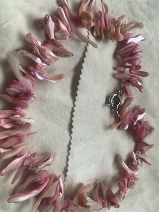 Collar Nácar Rosa y Blanco