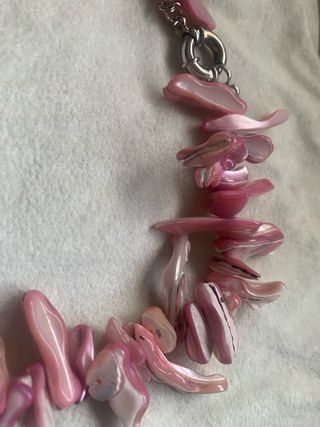 Collar Nácar Rosa y Blanco