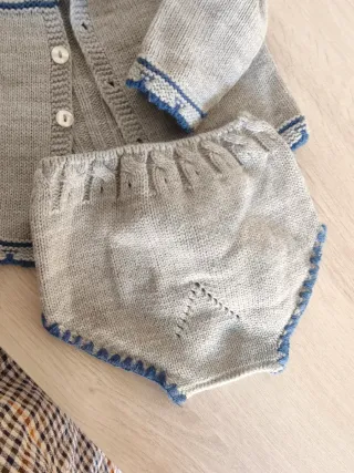 Conjunto bebé punto con capota T. 1-3m