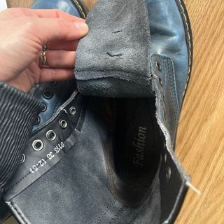 Botas de estilo Dr. Martens azules talla 38