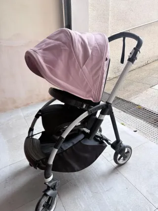 Cochecito de bebé plegable rosa