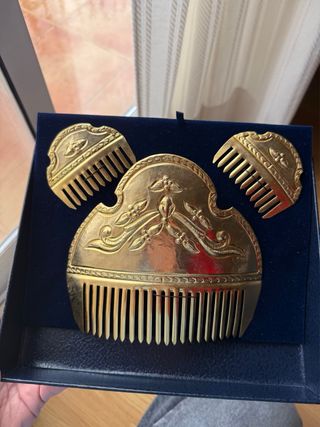 Juego Peinetas Fallera Niña Dorada