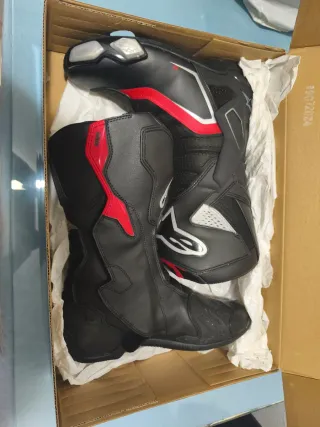 Botas Alpinestars Moto Negras Rojas