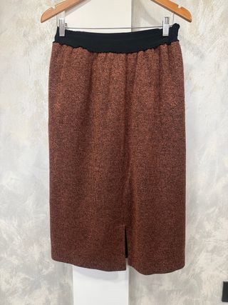 Falda larga marrón