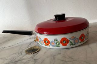 Set Pentola Tegami Acciaio Smaltato Bianco