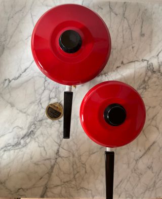 Set Pentola Tegami Acciaio Smaltato Bianco