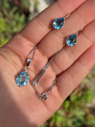 Set Topazio Azzurro Argento 925