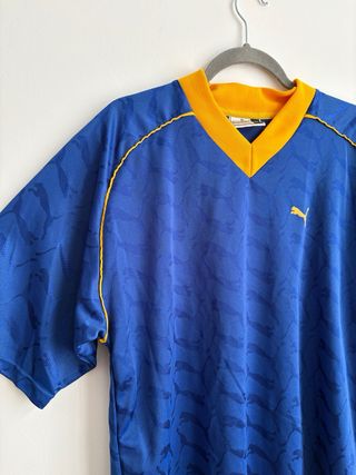 Camiseta Puma Vintage 90s Azul/Amarillo T.XL