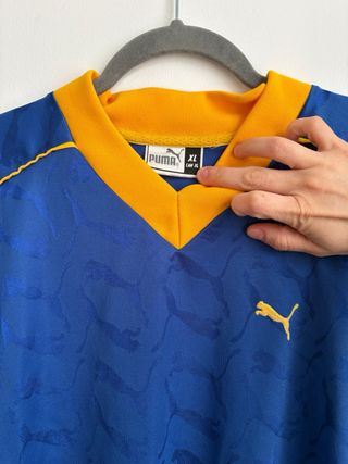 Camiseta Puma Vintage 90s Azul/Amarillo T.XL