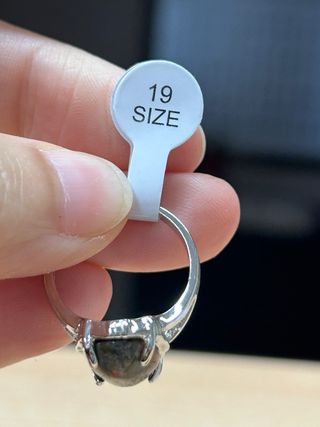 Anillo Plateado con Piedra 19 mm