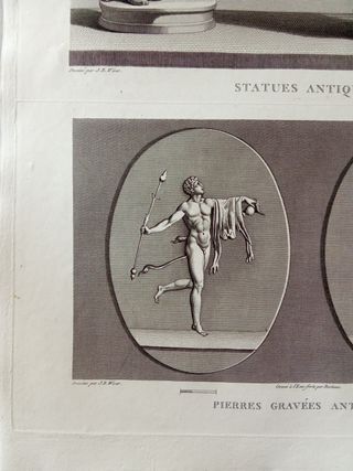 Incisione Mongez Sacerdotessa e Apollo 1800