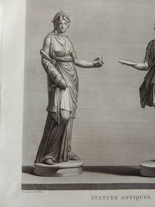 Incisione Mongez Sacerdotessa e Apollo 1800