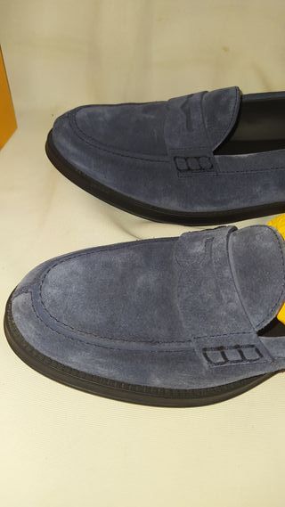 Mocasines Tod's Piel Azul Talla 44