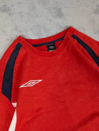 Umbro Jersey Sweatshirt Roja Blanca Y Negra