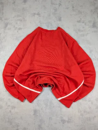 Umbro Jersey Sweatshirt Roja Blanca Y Negra
