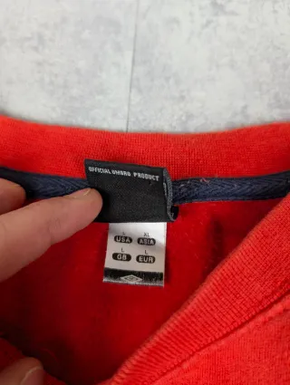 Umbro Jersey Sweatshirt Roja Blanca Y Negra