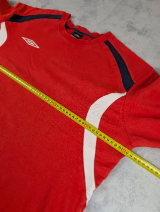 Umbro Jersey Sweatshirt Roja Blanca Y Negra