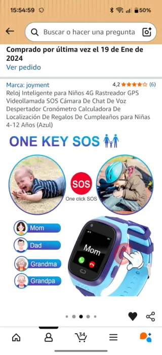 Reloj Inteligente Niños 4G GPS Joyment