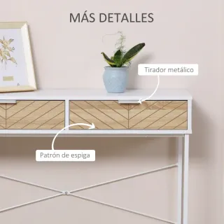 Consola Estrecha con 2 Cajones  100x30x75 cm