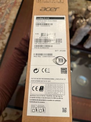 Portátil Acer TravelMate P6 Negro T14 nuevo