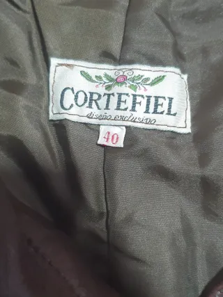 Pantalón de Piel Genuina Mujer Marrón