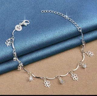 Pulsera Plata 925 Tréboles y Circonitas