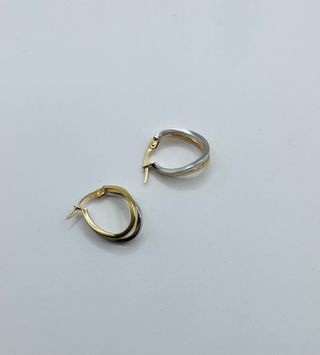 Pendientes Aro Oro Combinado 18K