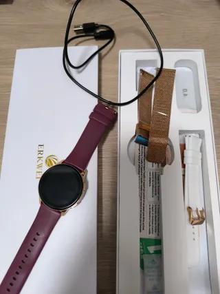 Reloj Inteligente ERKWEI Dorado y Morado