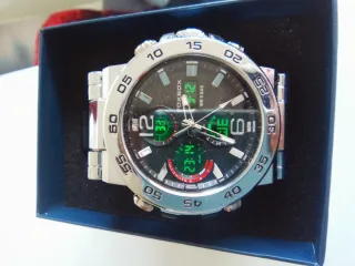 Reloj FOXBOX Hombre Negro y Plateado