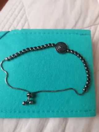 Pulsera plata con cierre ajustable