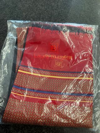 Sciarpa Biagiotti Uomo Seta Rossa Nera