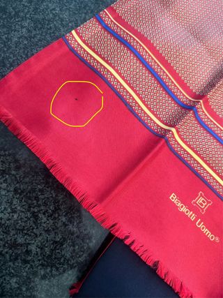 Sciarpa Biagiotti Uomo Seta Rossa Nera