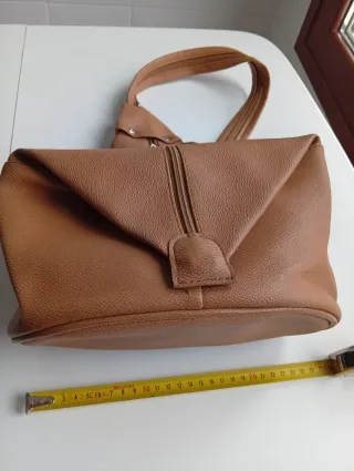 Mochila polipiel marrón claro