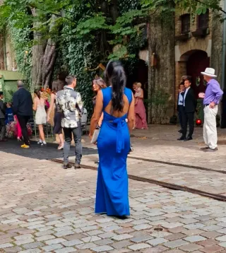 Vestido de fiesta azul