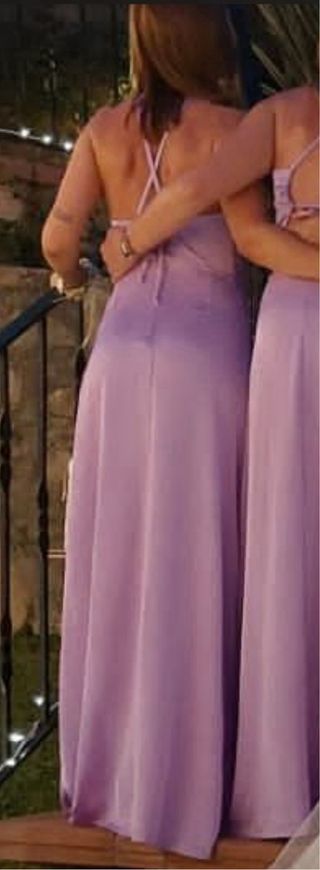 Vestido largo lila para eventos