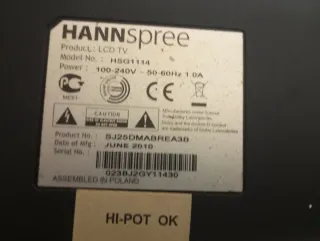 Hannspree 25 TV Negra Full HD 1080P