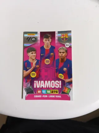 Carta Panini FC Barcelona Cubarsí, Pedri, Yamal
