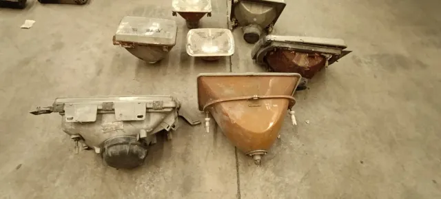 Lote 7 faros coche clásico