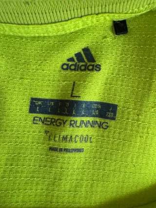 Camiseta Adidas Running Verde Manga Larga