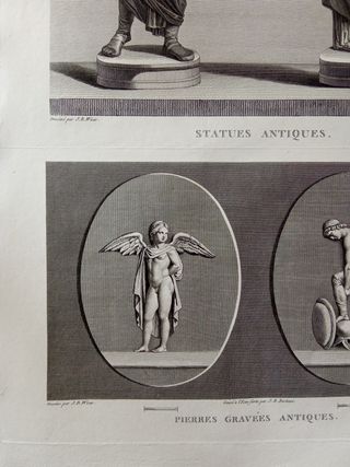 Incisione MONGEZ - Oratore Romano e Divinità Gemme