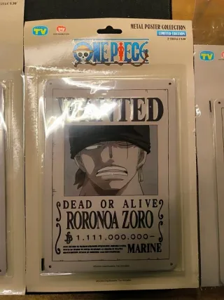 One Piece Metal Poster Collection Wanted