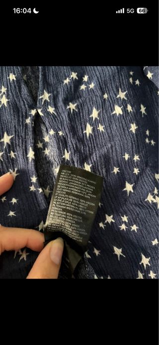 Top azul marino estrellas espalda semidescubierta