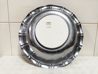 Taça ou cesta vintage em metal e porcelana pintada