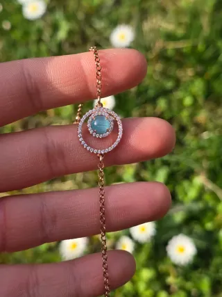 Bracciale Boccadamo con zirconi e pietra blu