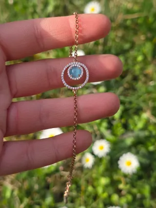 Bracciale Boccadamo con zirconi e pietra blu