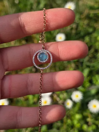 Bracciale Boccadamo con zirconi e pietra blu