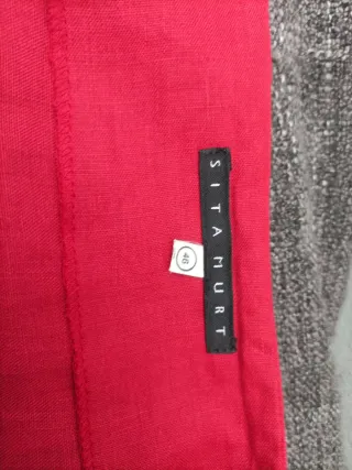 Falda Lino Sita Murt roja