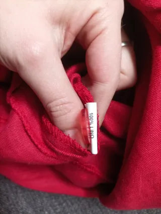 Falda Lino Sita Murt roja