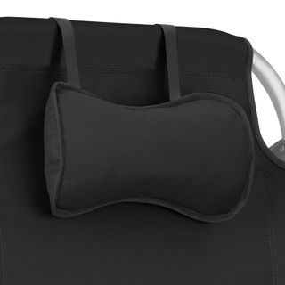 Silla de playa, plegable y ajustable, con función de mochila, negro